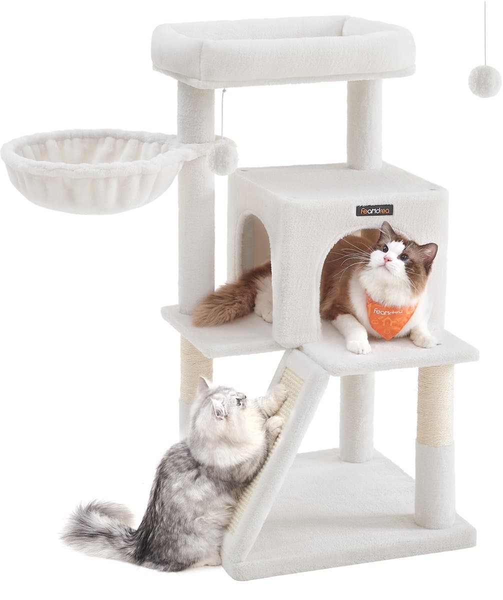 Feandrea - Krabpaal - Kattenboom - Voor Katten - Groot Platform - Stevig en Comfortabel