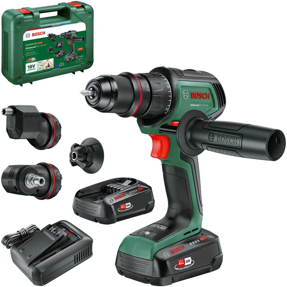 Bosch AdvancedDrill 18V-80 QuickSnap 06039E2004 Accu-schroefboormachine 18.0 V