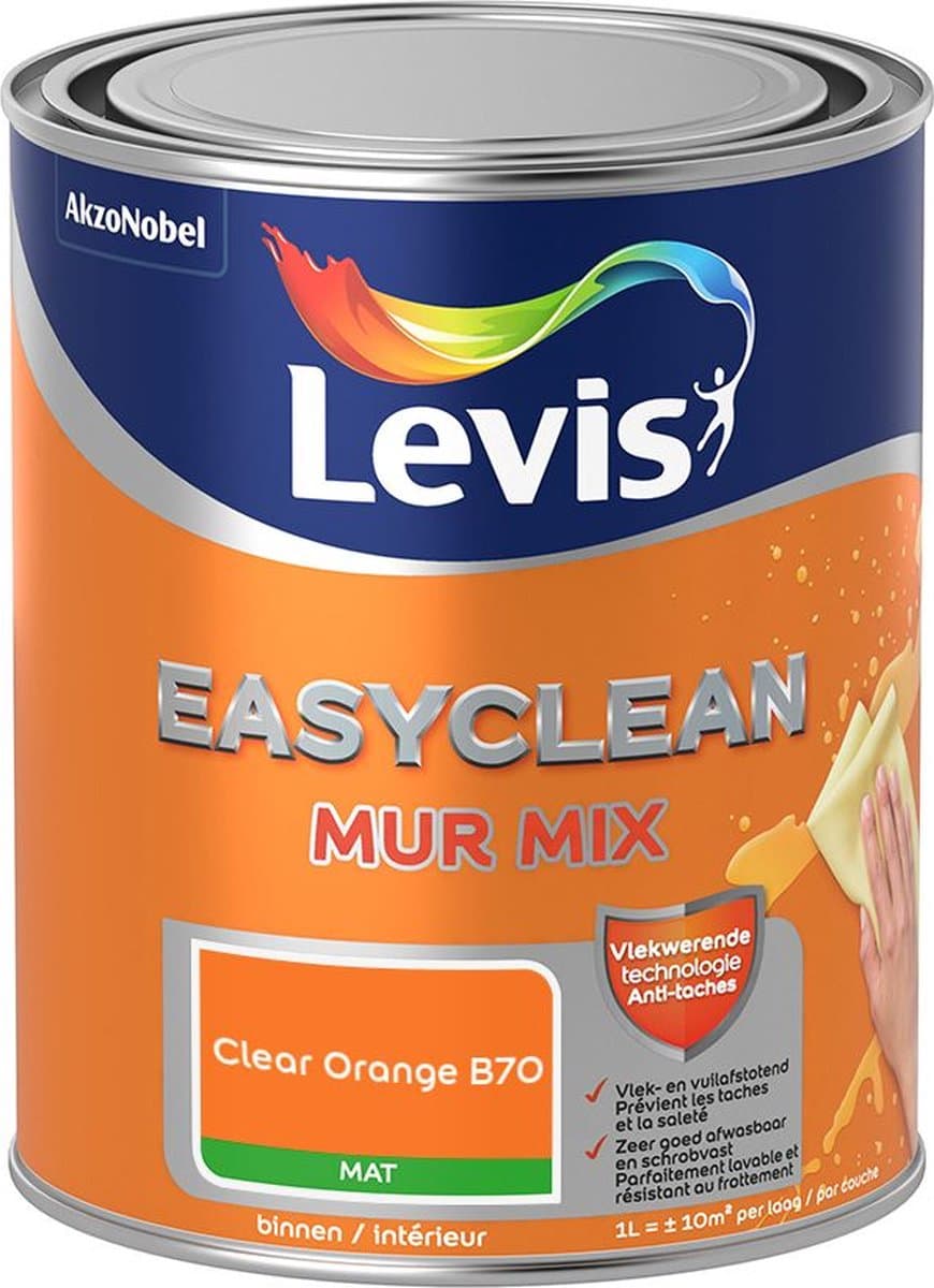 Levis - Easyclean Mur Mat Mix - Clear Orange B70 - Mengverf - 1 L
