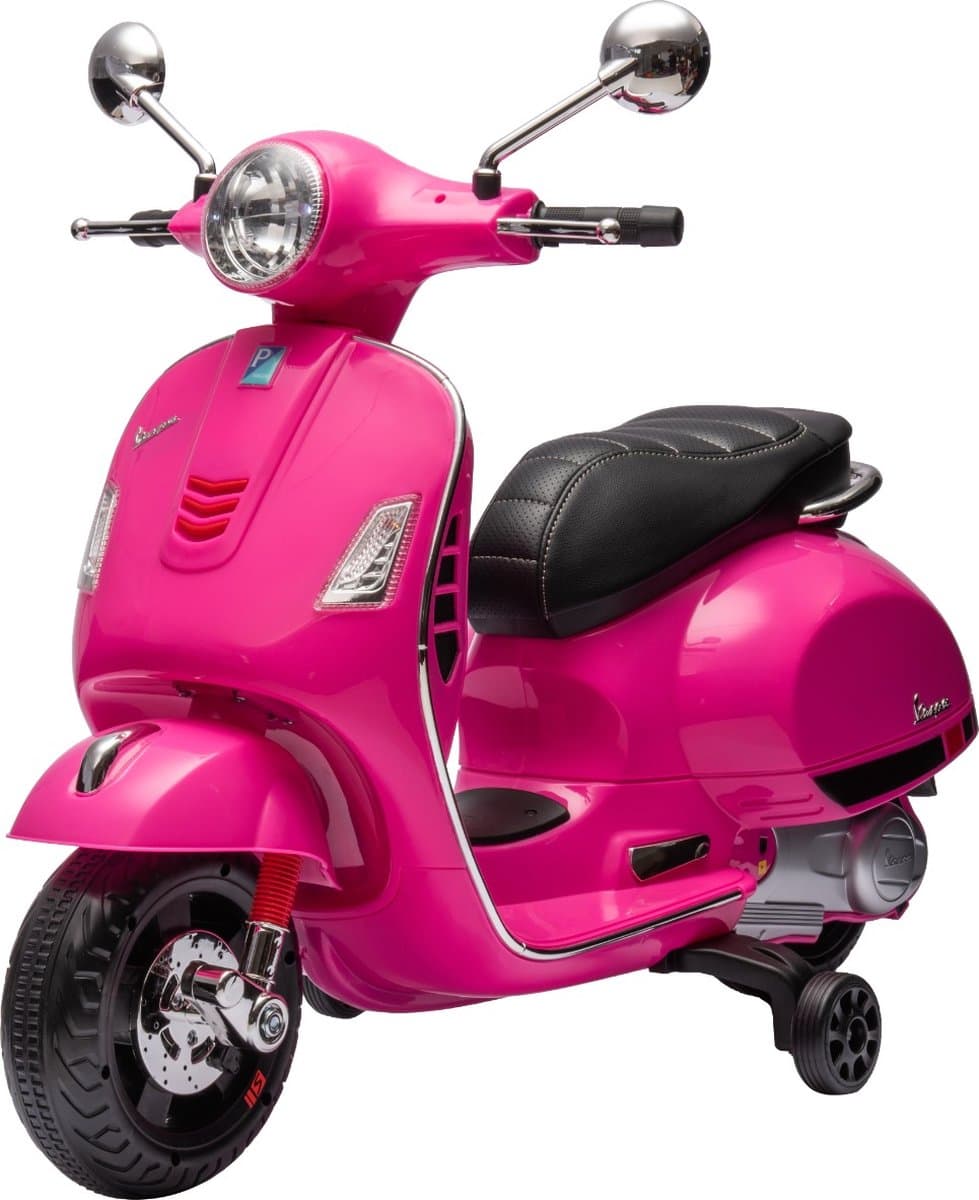 Eco Toys - Elektrische Vespa Scooter - Roze - Met LED-Koplamp, Claxon & Oplaadbare Batterij - Snelheid 2-3 km/u - Vanaf 3 Jaar - Max. 30 kg