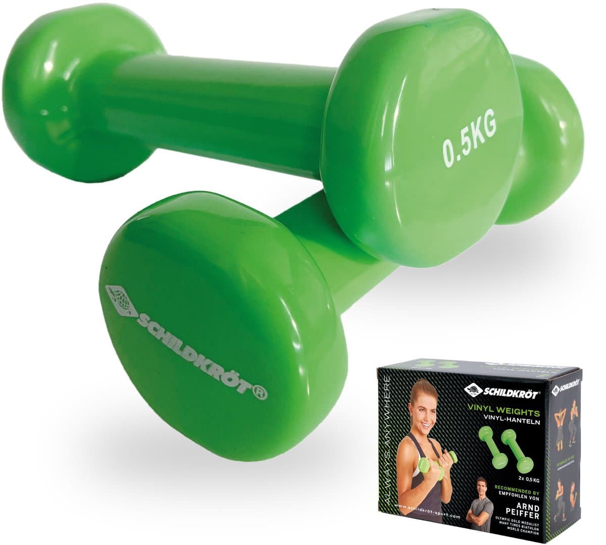 Schildkröt dumbbells fitness set 0.5kg - ideaal voor thuis trainen.