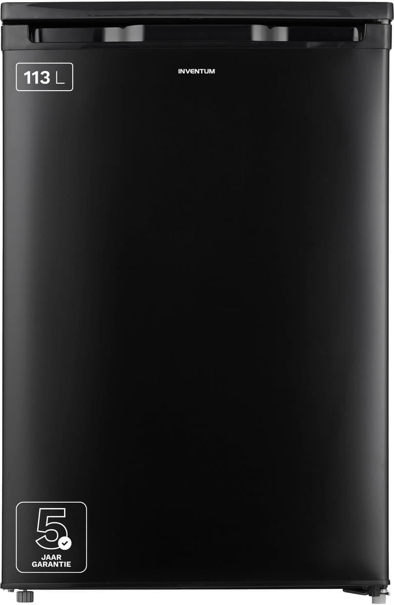 Inventum KV550B tafelmodel koelkast energiezuinig - 113 liter - Met vriesvak - 55 cm breed - Superkoelen - Led-verlichting - Energielabel D - Vrijstaand - Zwart