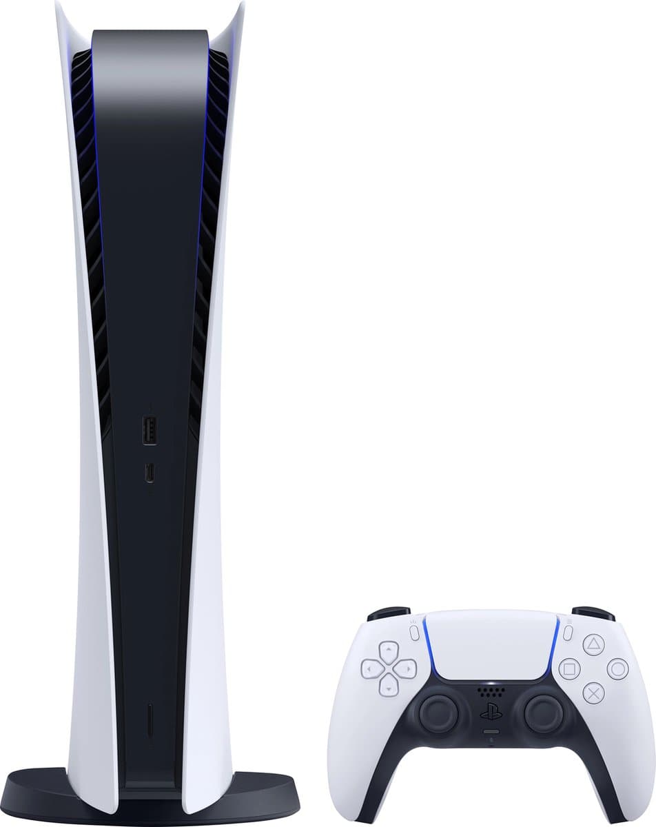Sony PlayStation 5 Digital Edition 825 GB Wifi Zwart, Wit