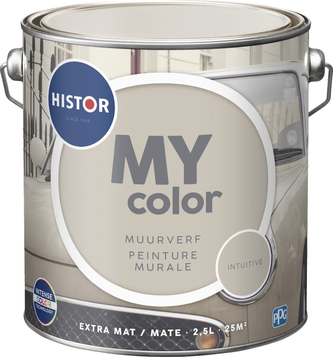 Histor MY Color Muurverf Intuitive - Extra Mat – Reinigbaar en Geurarm – Extra Dekkend en Vochtregulerend – Voor Binnen – 2.5L - Beige