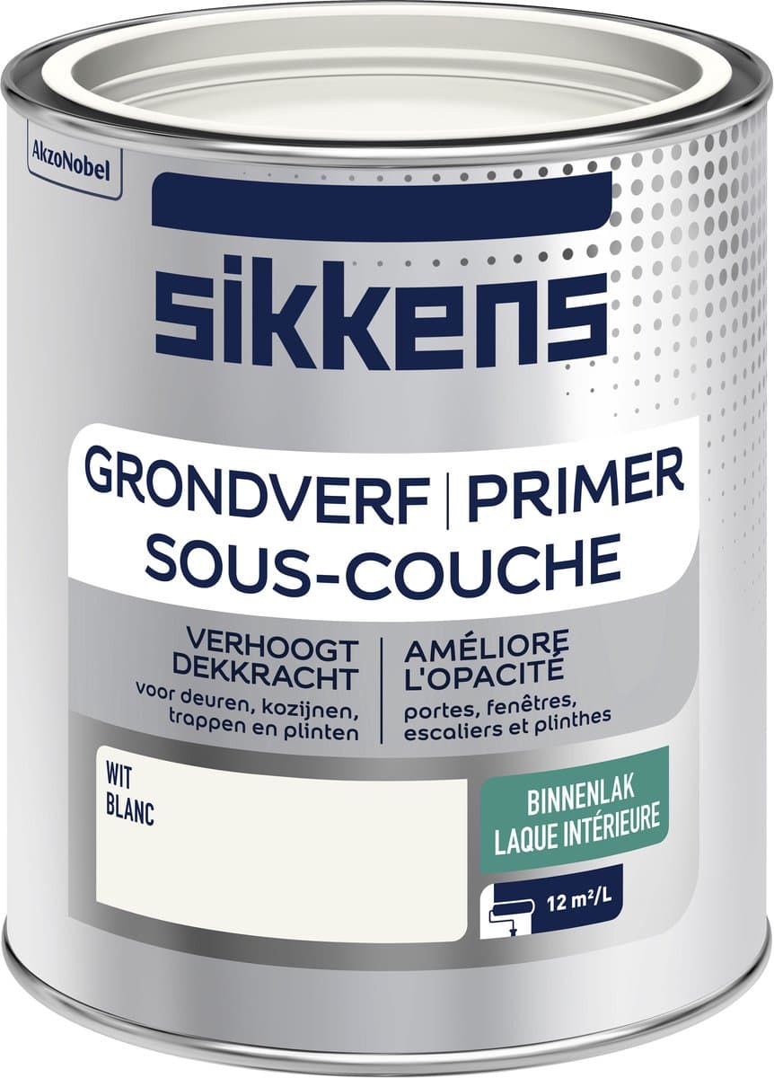 Sikkens - Binnenlak Grondverf - White - 750 Ml