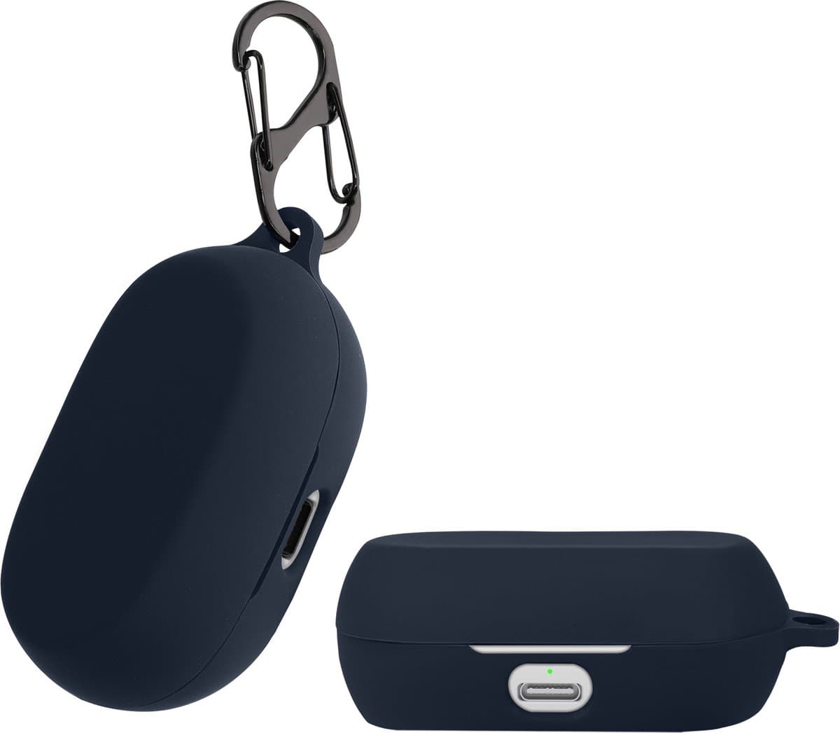 kwmobile Hoes geschikt voor Jabra Elite 7 Pro / Elite 7 Active - Siliconen cover voor oordopjes in donkerblauw