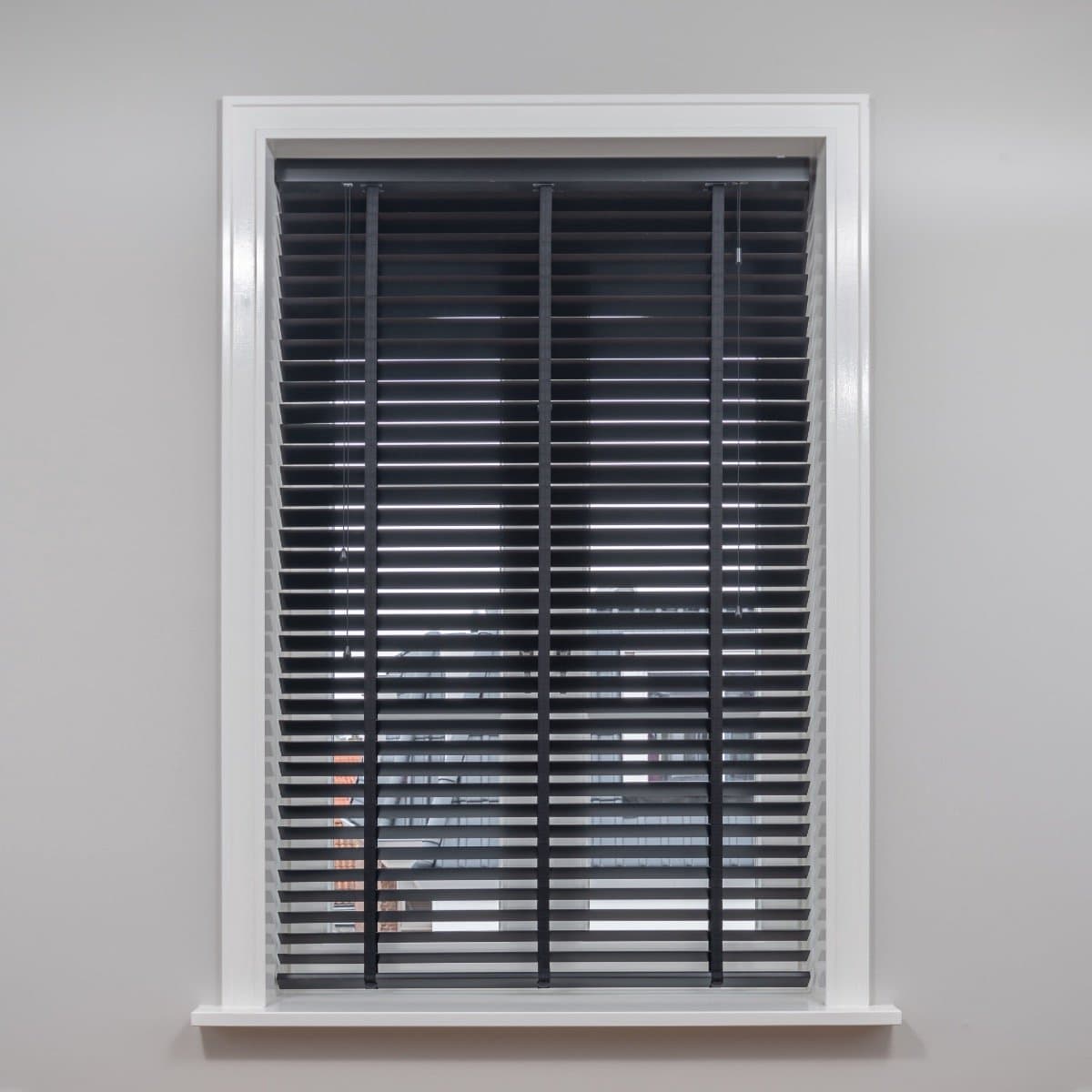 Dutchblinds® Houten Jaloezieën - 50mm - Zwart - 220 x 175 cm - Breedtematen van 40 t/m 300 cm