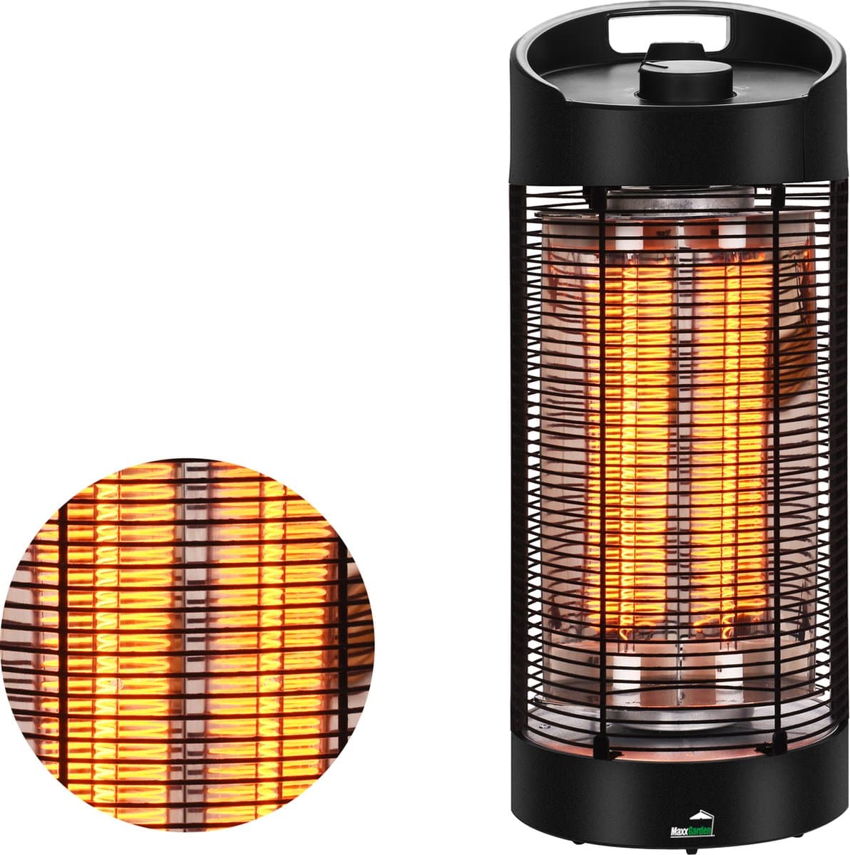 MaxxGarden Terrasverwarmer - Elektrische Terrasverwarming - Roterend - Tafelmodel - 1200W