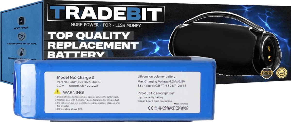 Batterij Accu voor JBL Speaker CHARGE 3 JML330SL 6000mAh 3,7V