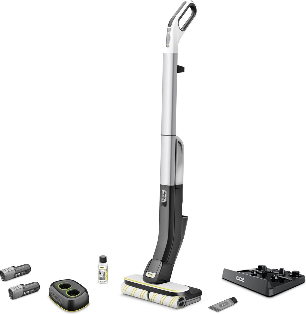 Kärcher FC 4-4 Battery Set Vloerreiniger - 4 V Lithium-ion verwisselbare accu - Looptijd accu 30 min - 90 m² per acculading