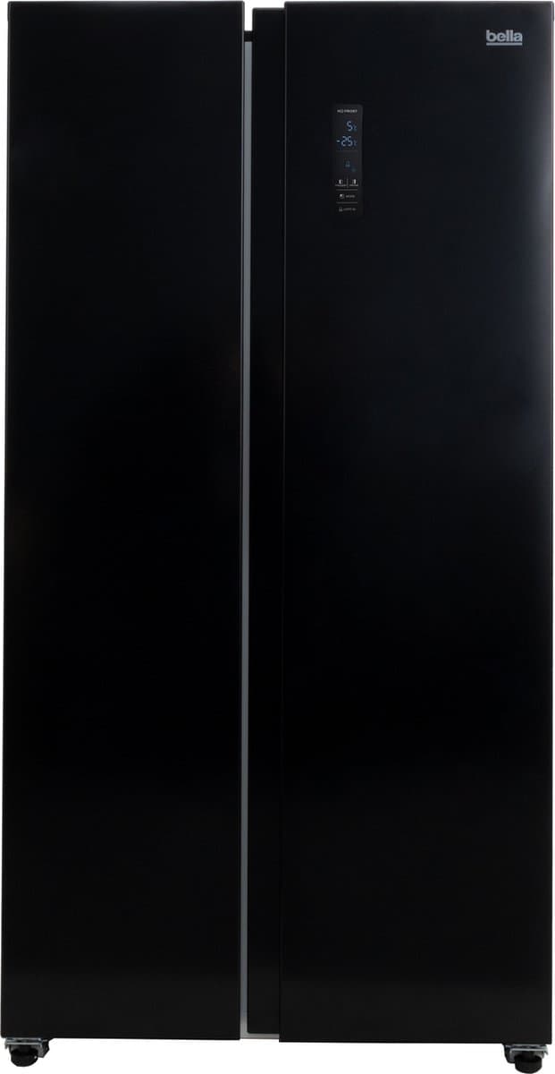 Bella BSBS-445.1BE - Amerikaanse koelkast - Display - 442 Liter - No Frost - Zwart