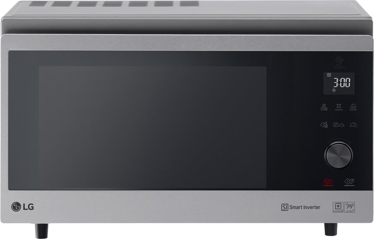LG MJ3965ACS - 39L magnetron met Crisp & Stoomschaal - Snelle en gelijkmatige bereiding - Meer kook mogelijkheden - EasyClean™ coating - Smart Inverter motor