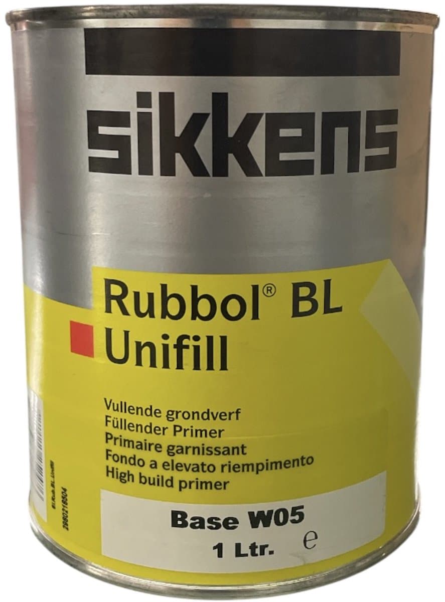 Sikkens Rubbol BL Unifill - Goed vullende watergedragen grondverf voor hout binnen - 1 L - WIT