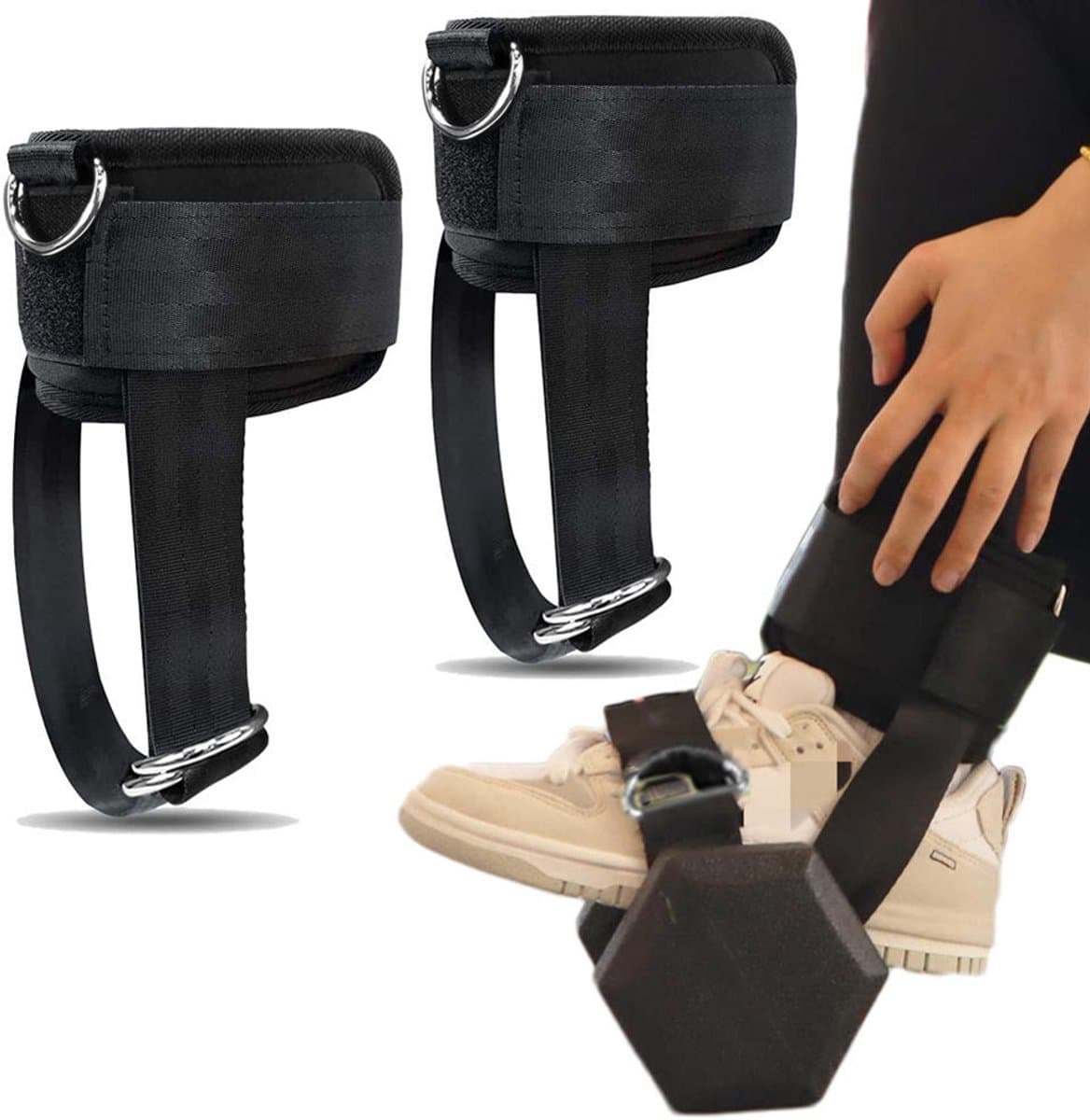 Verstelbare enkelband voor dumbbells - Dumbbell accessoire - Tibialis trainers - Multifunctionele enkelriem - Benen krachttrainer voor de sportschool