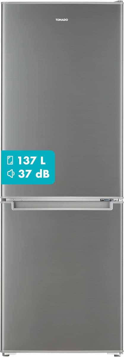 Tomado TCR1420S – Koel-vriescombinatie - 173 liter - Energieklasse D - RVS look