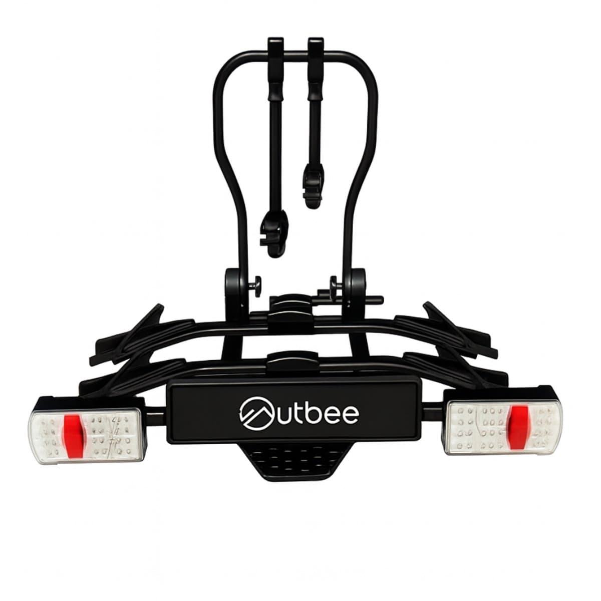 Outbee Fietsendrager - Fietsendrager electrische fietsen 2 - Fietsendrager trekhaak - Met Kentekenplaathouder - Zwart