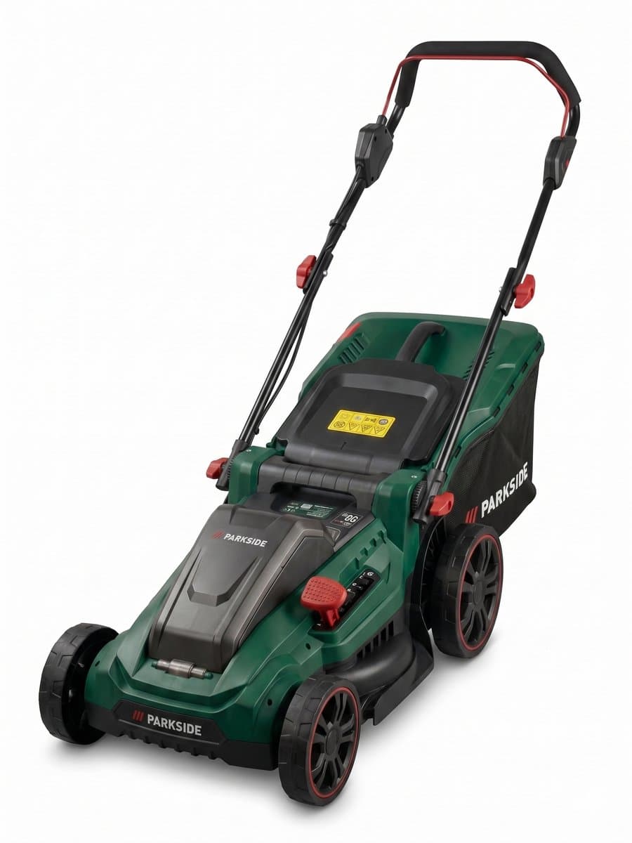 PARKSIDE® Elektrische grasmaaier 1800 W - Maaibreedte: 44 cm - Opvangzak: 55 L - Gazonoppervlakte: tot ca. 500 m² - Snijhoogte: 7 traps van ca. 20/70 mm