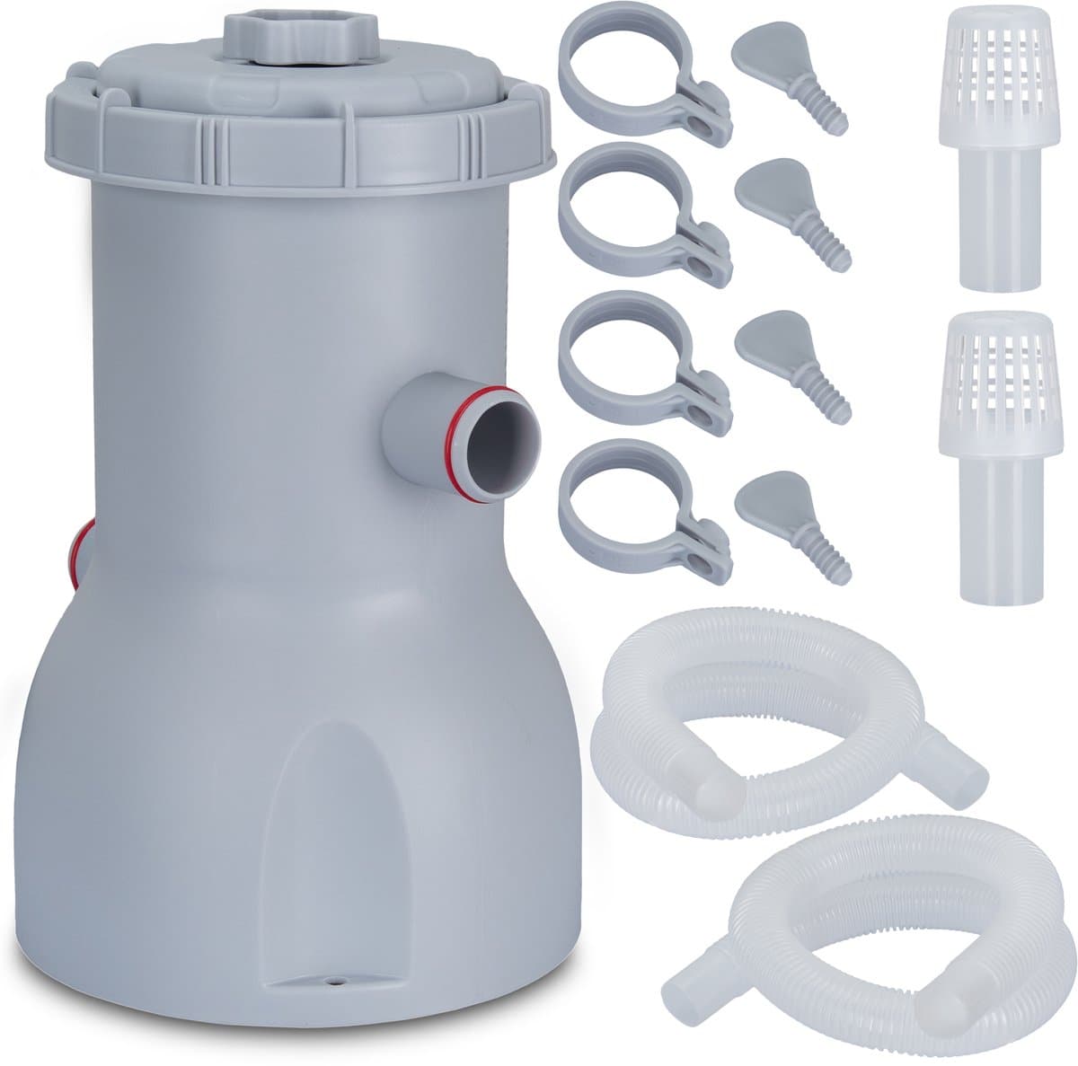 COIL Zwembad Filterpomp 3028 L/u – Cartridge Filterpomp met Slangen – Geschikt voor Opzetzwembaden – 60W