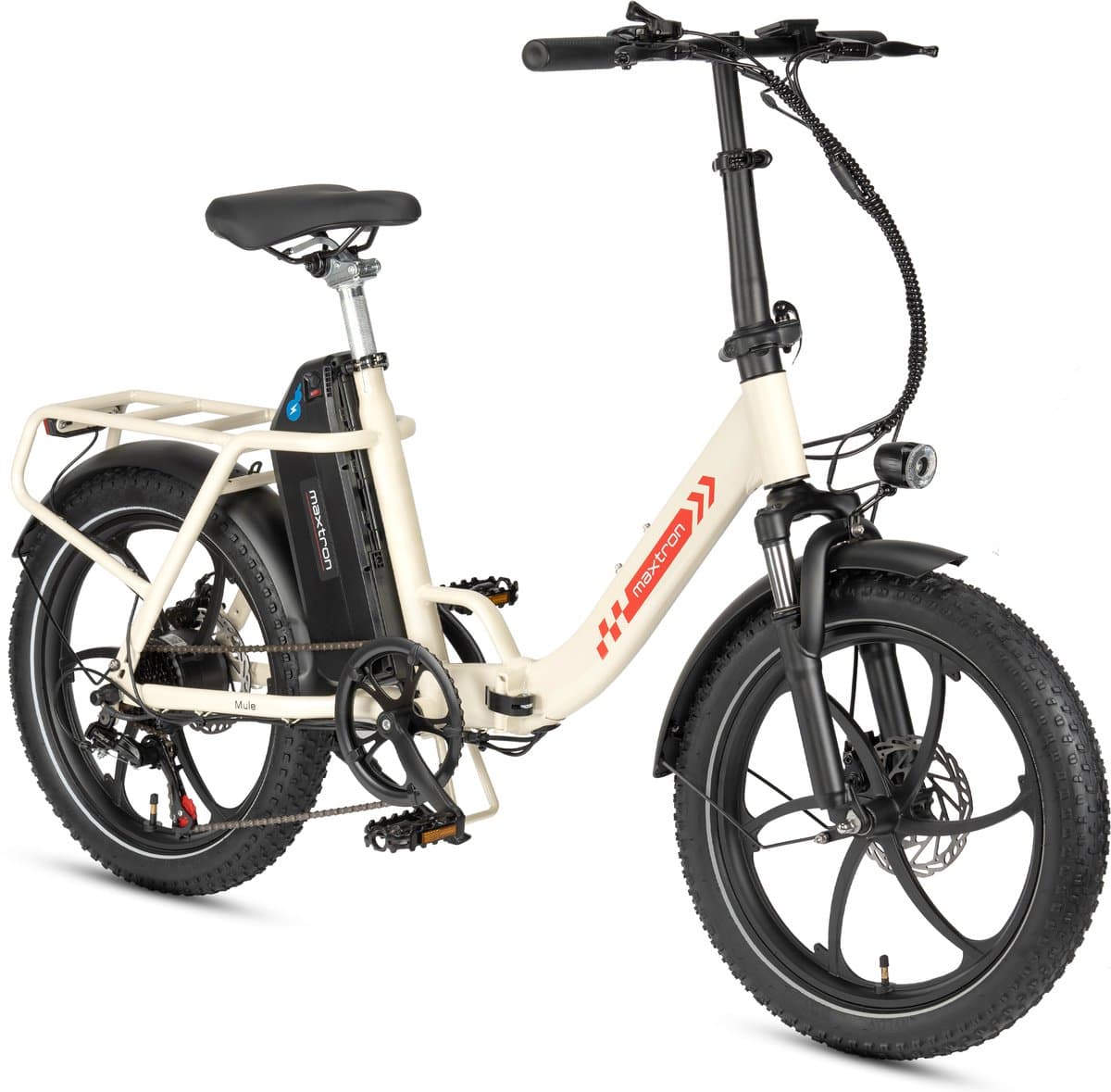 vankel MULE Elektrische Fiets – Opvouwbare E-bike – 20×3.0 Inch Banden – 48V 20Ah Accu – Actieradius tot 70 km – Mechanische Schijfremmen – Stadsfiets – Max. Belastbaar 120 kg – Wit