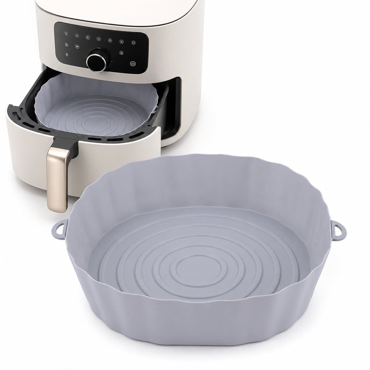 Consumerce® Siliconen Airfryer Mandje Small 16CM - Rond - Bakvorm Bakje - Bakjes - Accessoires