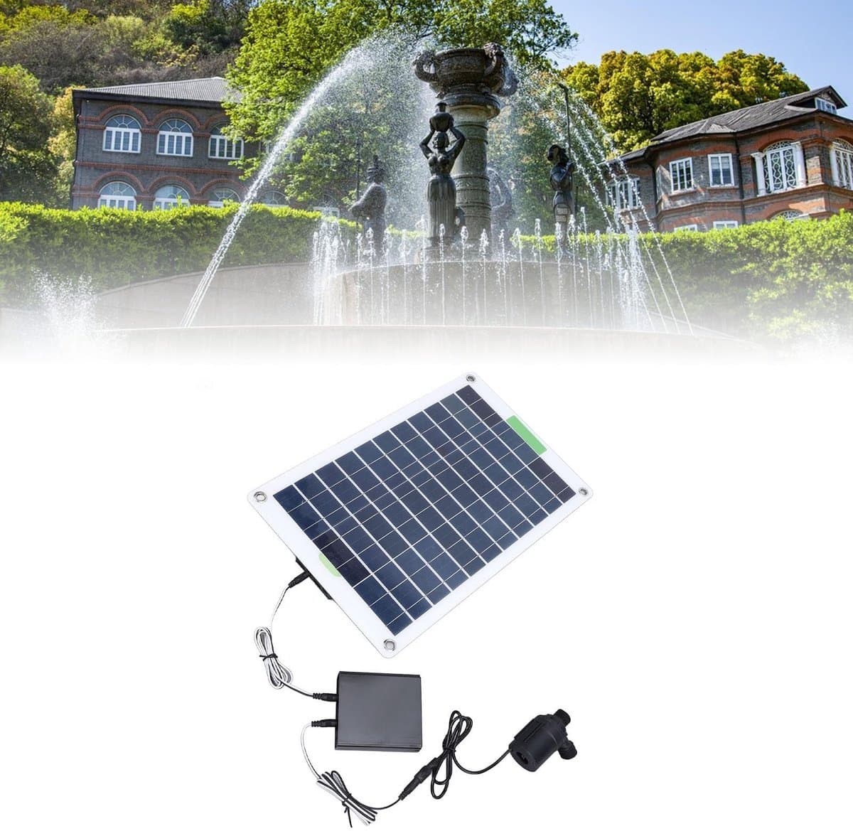 Dailygoody - Zonne-waterpomp - Professionele Fonteinpomp - Duurzaam en Energiezuinig - 16,4FT Maximale Hefhoogte - Geschikt voor Tuin en Vijver - 100W...