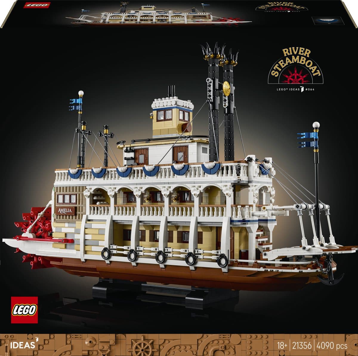 LEGO Ideas Stoomboot Bouwpakket voor Volwassenen - 21356