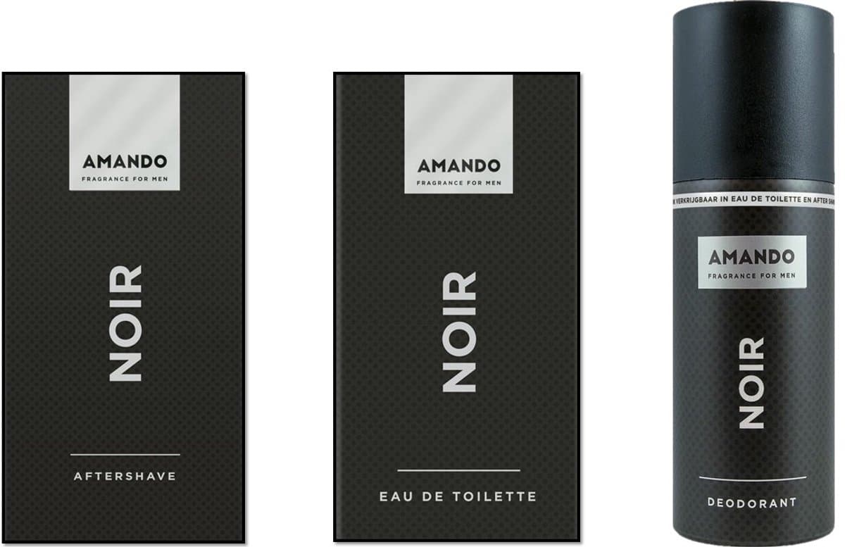 Amando Noir - Set - After Shave 50 ml / Eau de Toilette Spray 50 ml / Deo Spray 150 ml