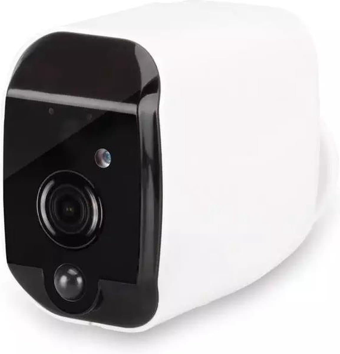 DrPhone IC-T1 – Video IP Camera CMOS 1080P Full HD – Batterijen - Binnen / Buiten - Wireless WiFi – App: Ubox – Beveiligingscamera - Wit