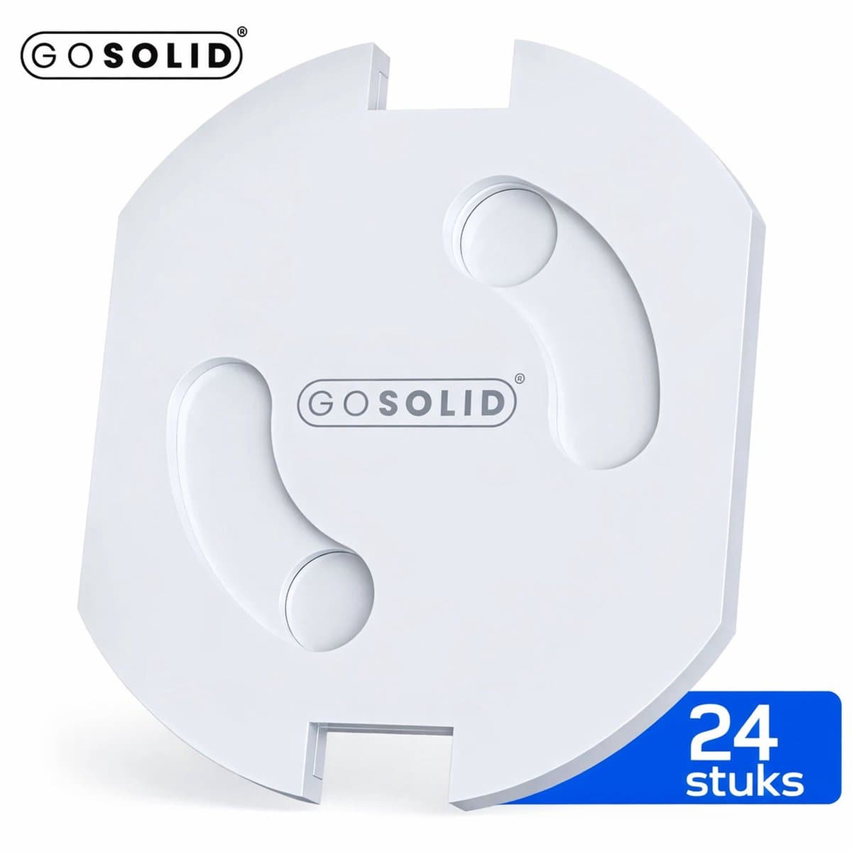GO SOLID! ® 24x Stopcontactbeveiliging - Kinderbeveiliging voor Stopcontacten - Stopcontactbeschermers voor Baby’s & Kinderen - Wit