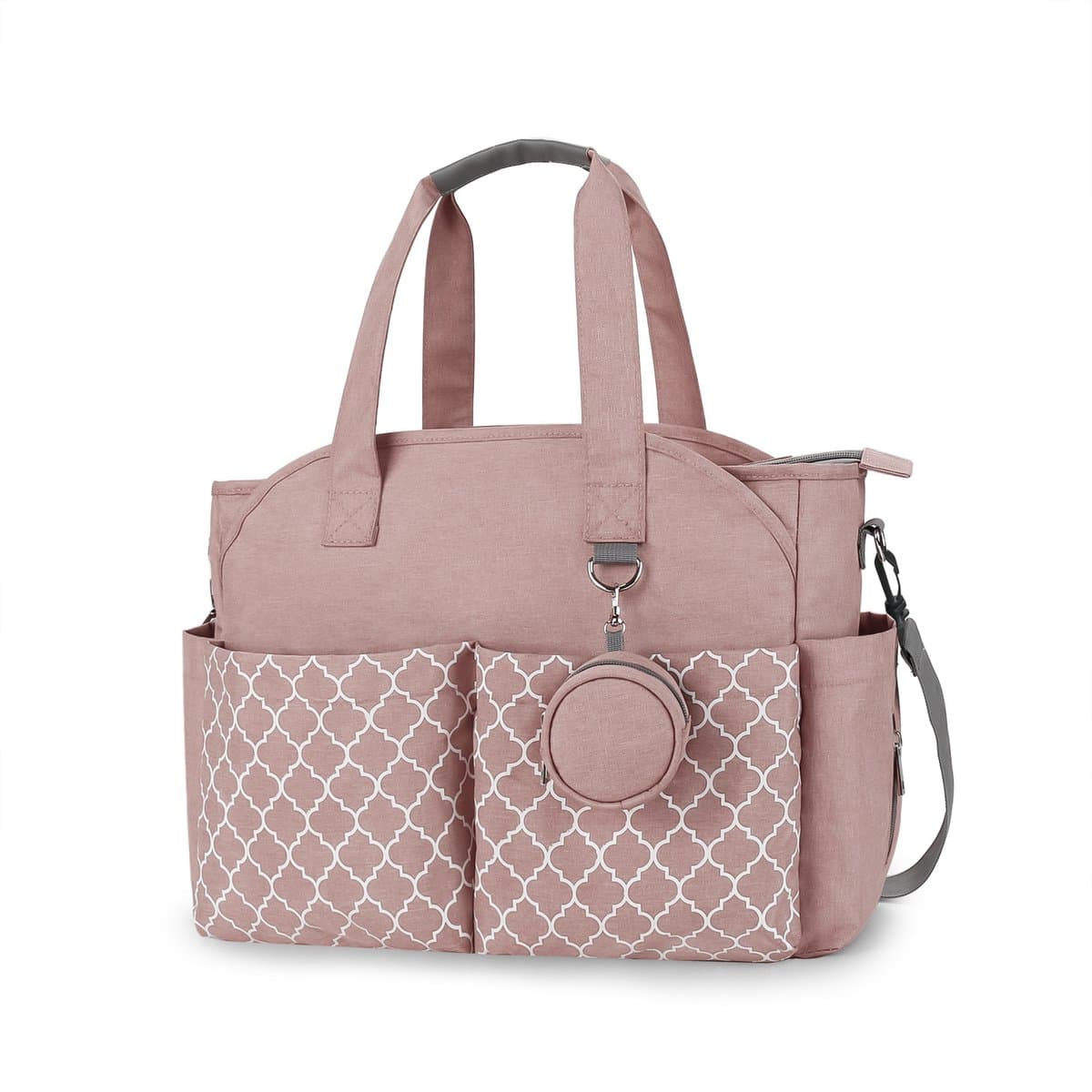 Luiertas - Grote multifunctionele luiertas voor baby's - Reisluiertas voor dames (Roze)