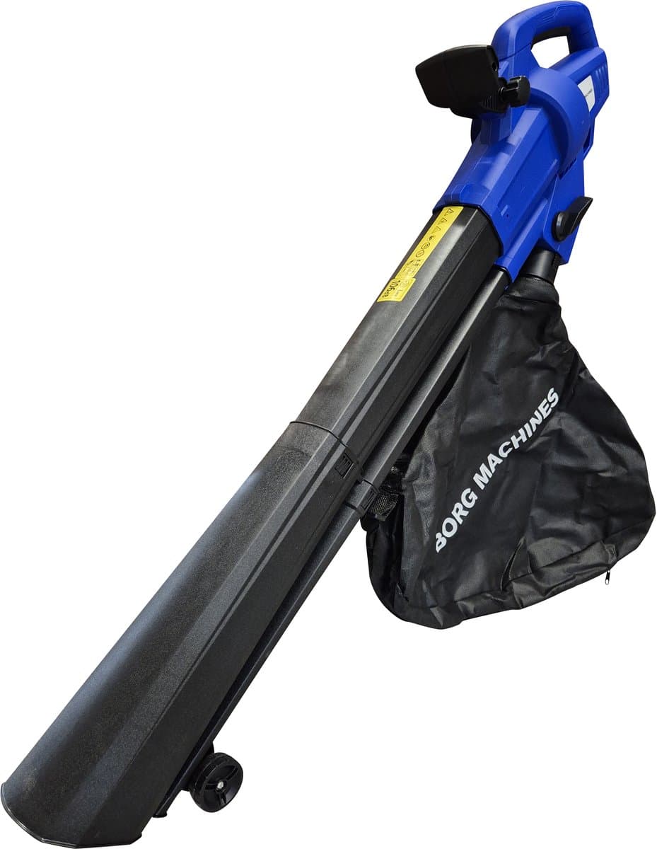 Borg 3 in 1 Bladblazer - 3300 Watt - Blazen - Zuigen - Versnipperen - 270 km/h - 15000 r. / min - Incl. 40 liter opvangzak