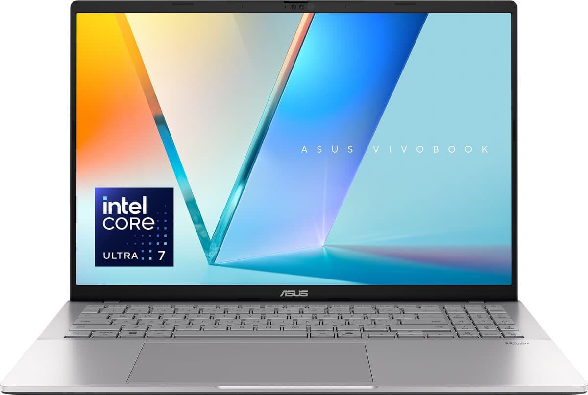 ASUS Vivobook S16 S3607AA‑SH016W – Laptop – 16 inch – WUXGA – Intel Core Ultra 7 – 32GB/1TB – Wi‑Fi 6 – Zilver
