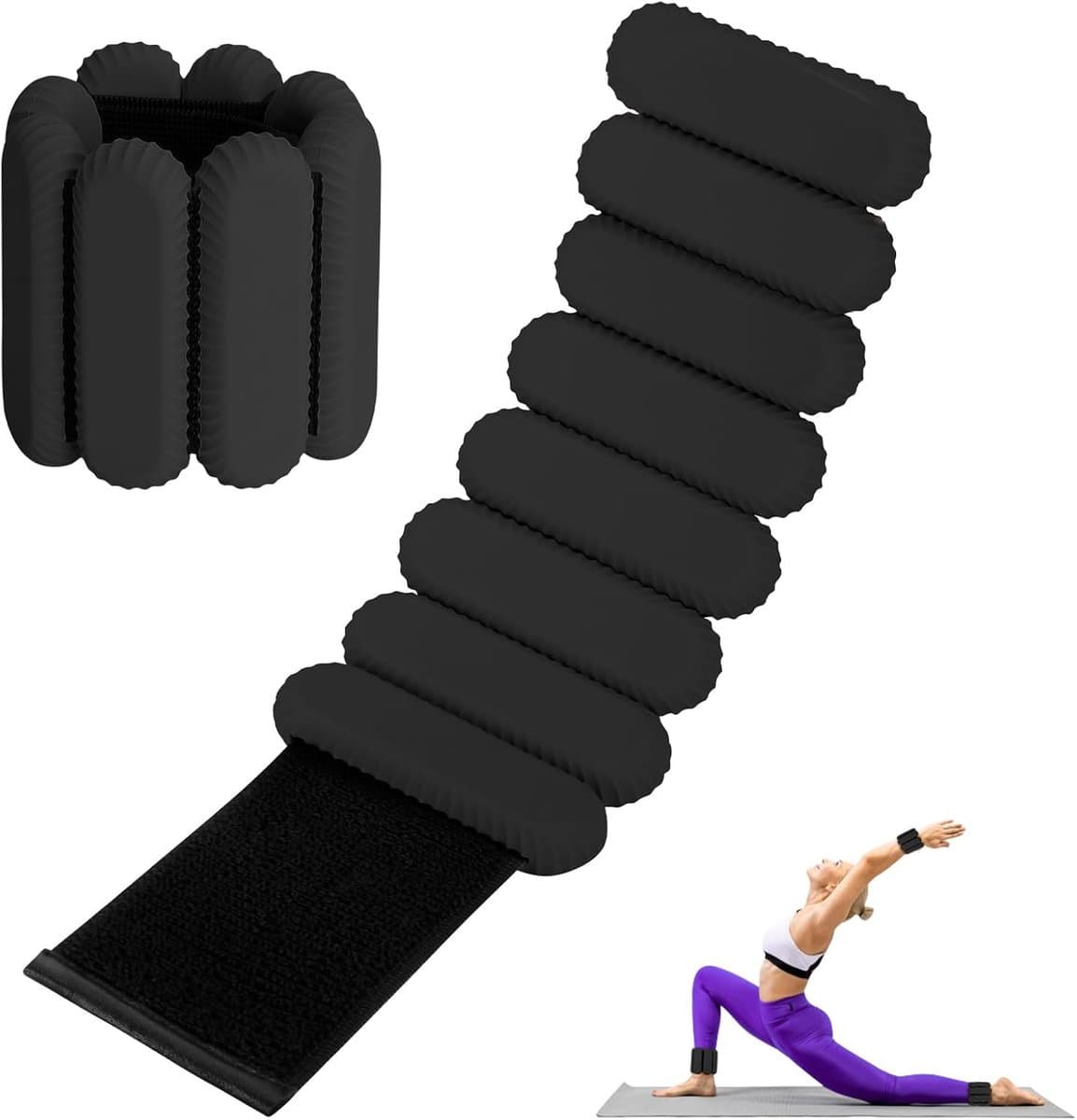 Krachttraining - Halter - Dumbbell Set - Gewicht - Krachttraining met Siliconen Band - Verstelbare Pols- en Enkelgewichten voor Vrouwen - 2 lb Gewich - 2stuks