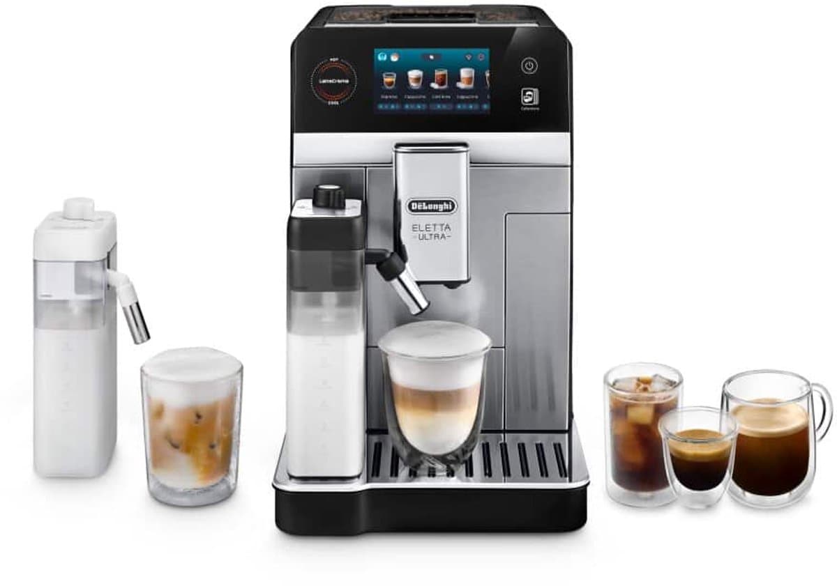 De'Longhi Eletta Ultra - volautomatische espressomachine met 50 recepten - LatteCrema Hot & Cool en Silent Technology - Metaal - ECAM470.85.MB