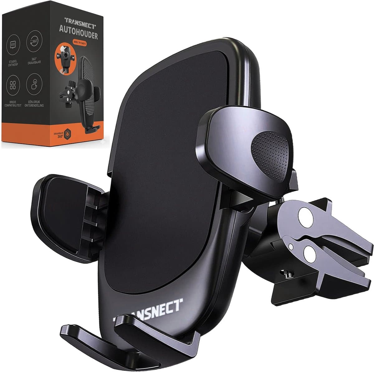 Telefoonhouders Auto Ventilatie - Gsm houder auto - Stevige Clip met Haak - One Button Release - 360° Rotatie - voor 4-7 Inches Phones, Iphone, Sumsung etc.