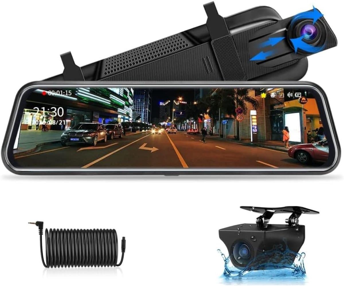 MIRA® Dashcam Voor en Achter - Dashcam - Dashcam Voor Auto - Zwart - 35cm x 12cm x 9cm