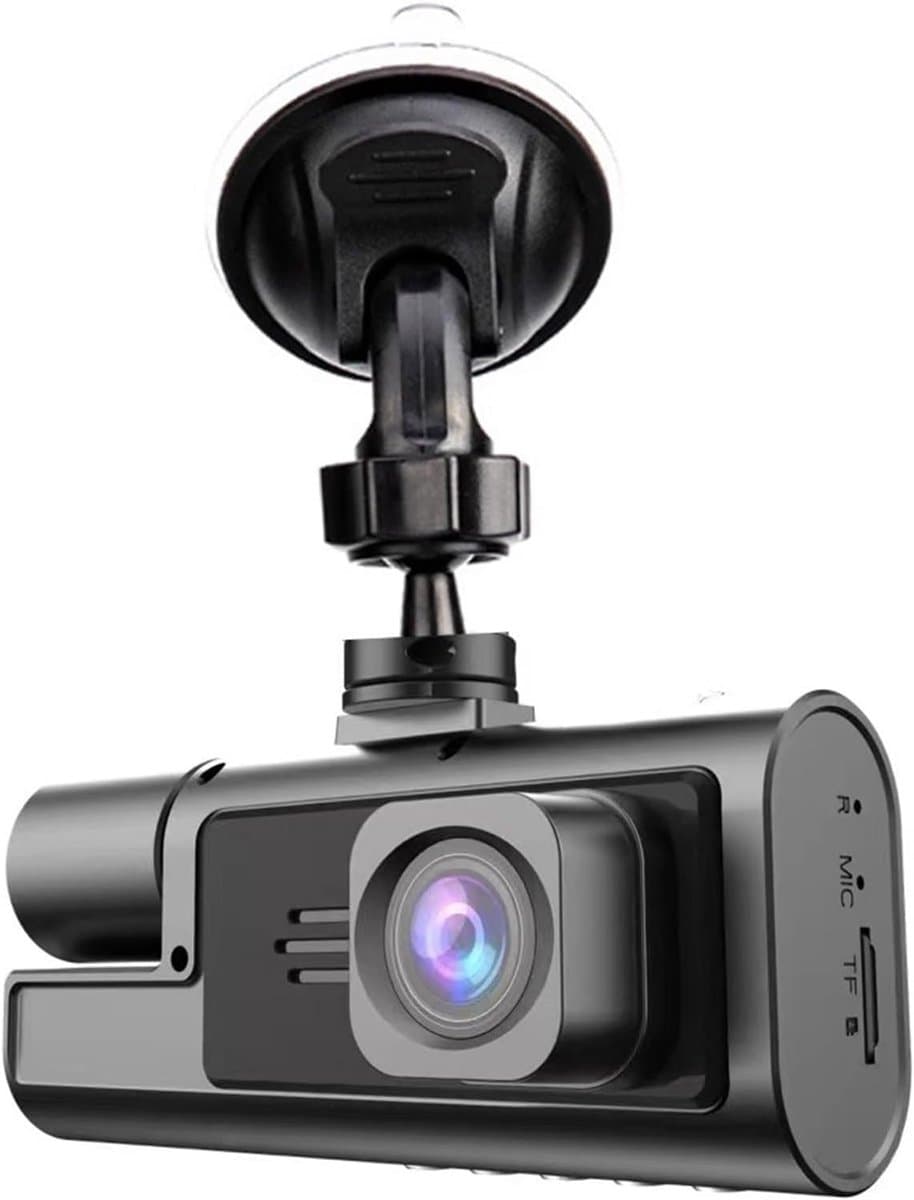 Dashcam - Automonitorcamera - 1080p dubbele lens - HD-videorecorder, groothoekweergave - naadloze loop-opname - voor rijveiligheid, parkeerveiligheid en roadtrips