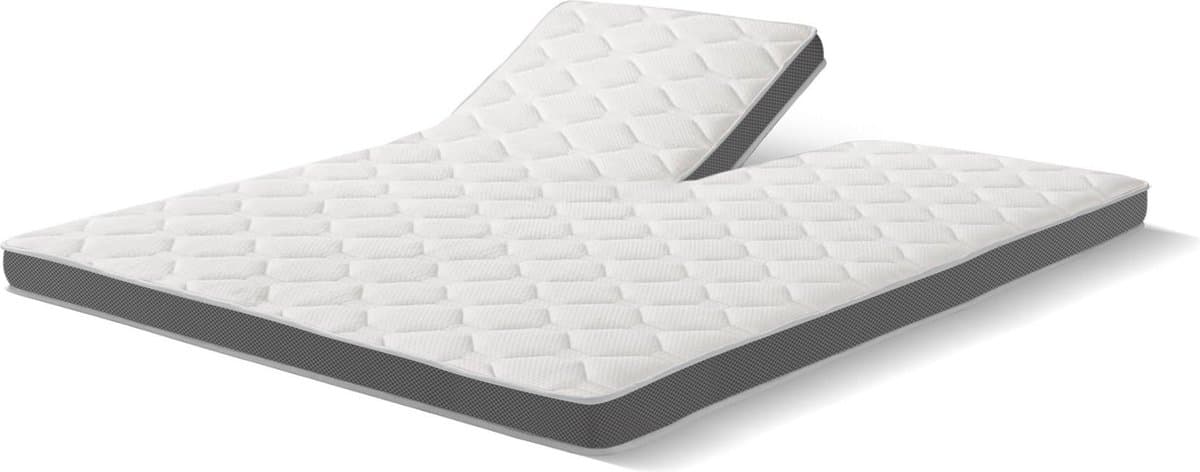 Cloudtemp Split Topper - Medisch erkend -Tweepersoons 200x220 - Aanpasbaar - Wasbaar - NASA traagschuim - Pocketvering - Koudschuim - Bamboe - Luxe Topper - Premium kwaliteit