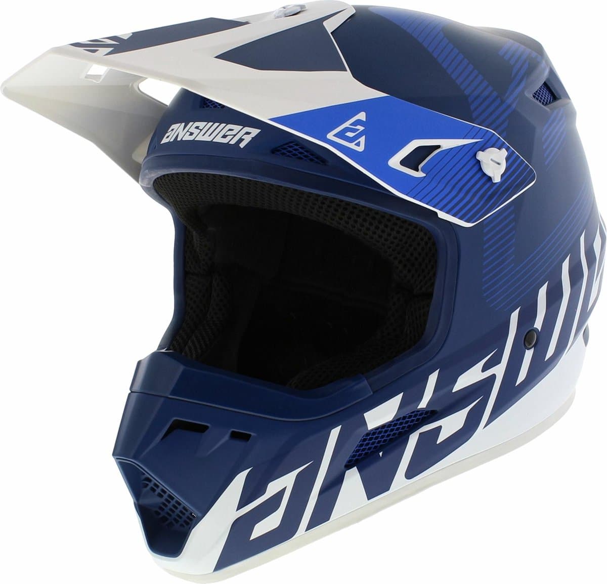 Answer AR1 V2 crosshelm Bold mat blauw wit - M 57-58 CM