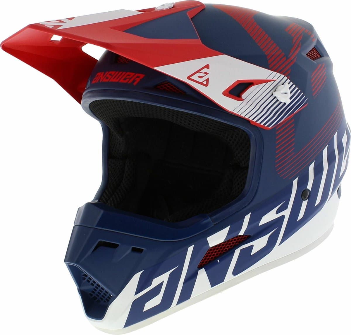 Answer AR1 V2 crosshelm Bold mat blauw rood - M 57-58 CM