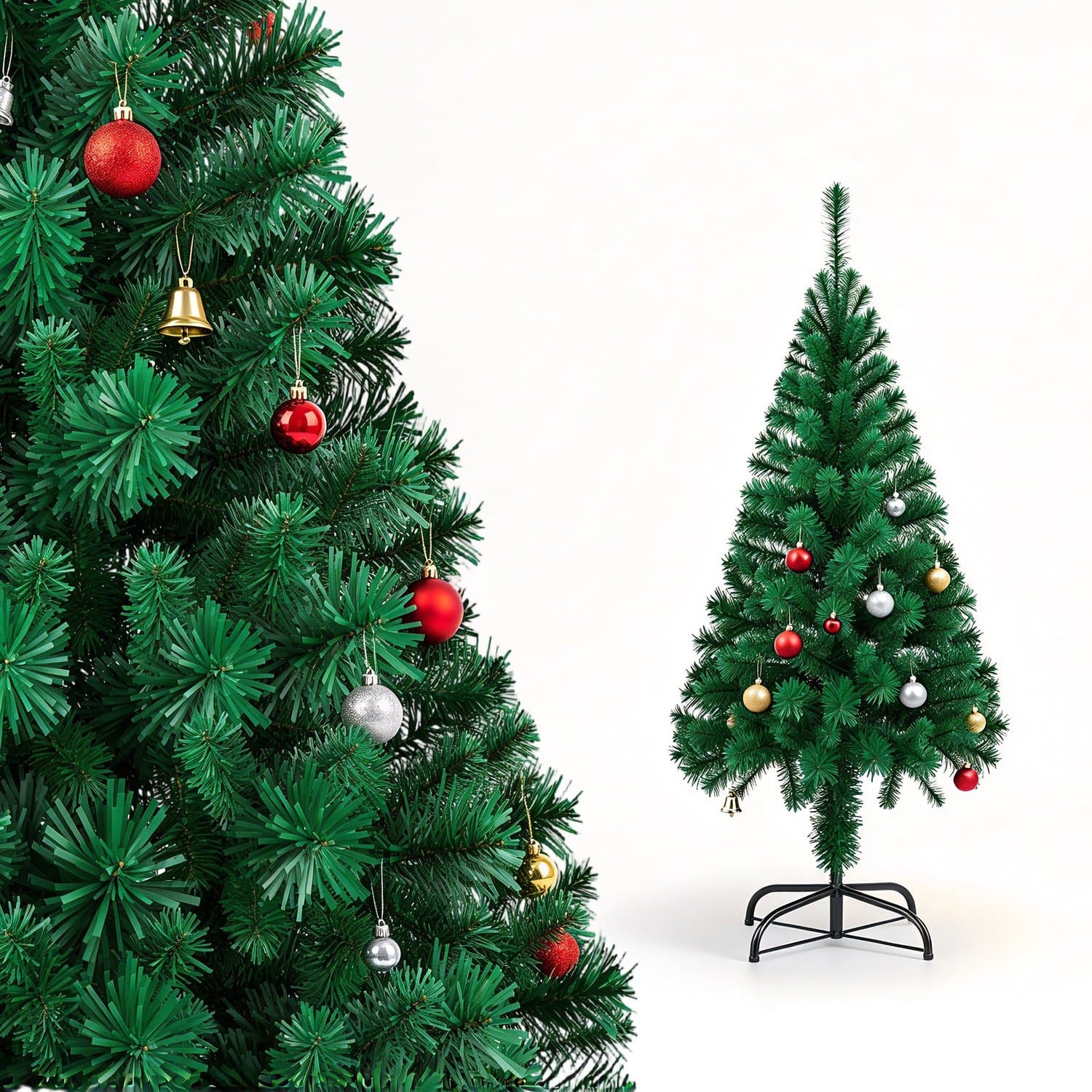 Kerstboom – 180cm Kunstkerstboom – Groen PVC met standaard