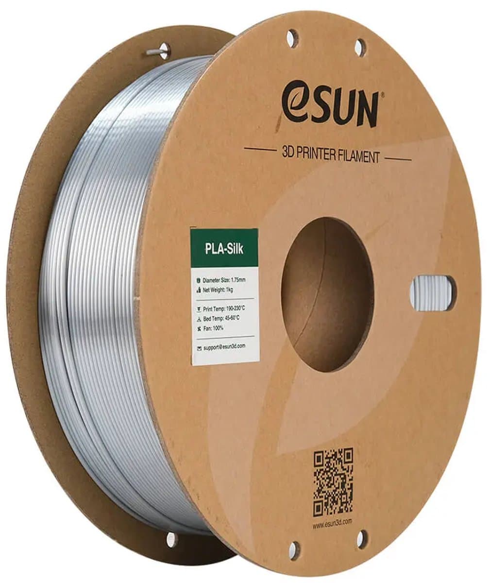 eSun PLA-Silk Zilver / Silver - 1 kg - 1.75 mm - 3D printer en 3D pen filament