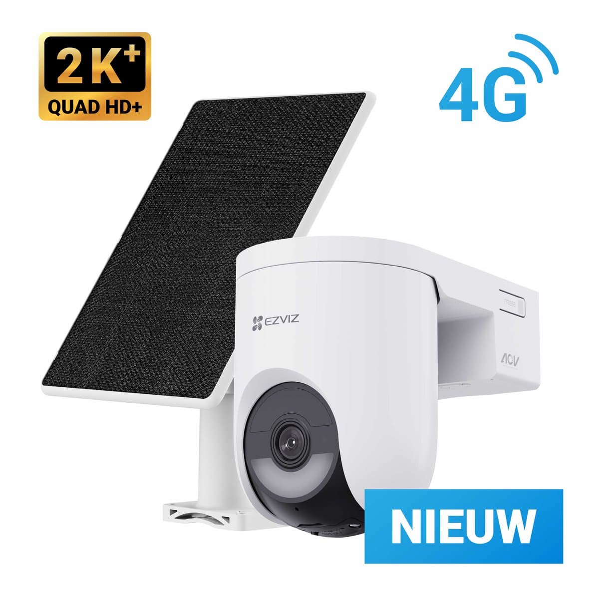 EZVIZ HB8 Lite 4G Kit – 2K+ Pan-Tilt Beveiligingscamera & 5W Zonnepaneel – 360° Vision, AI Detectie & Auto Tracking – Kleur Nachtzicht – Sirene & Spotlight – WiFi 6 & 4G – IP65