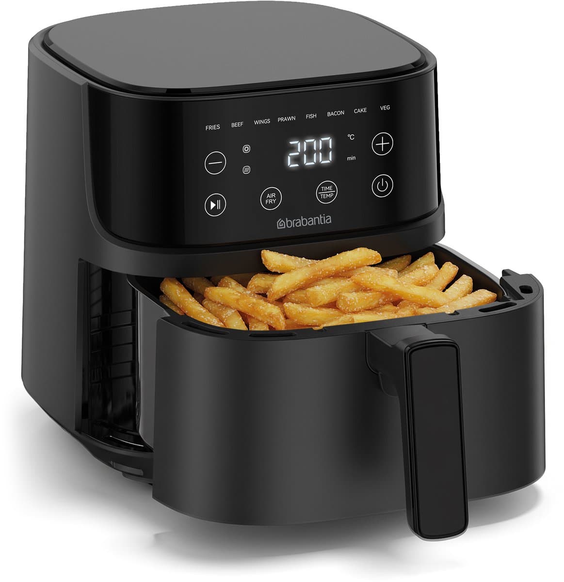 Brabantia Airfryer XL - 4 liter - Digitaal Touchscreen - 8 Kookprogramma's - Tot 4 Personen - PFAS-Vrij - 80ºC tot 200ºC - 1700 Watt - BBEK1134