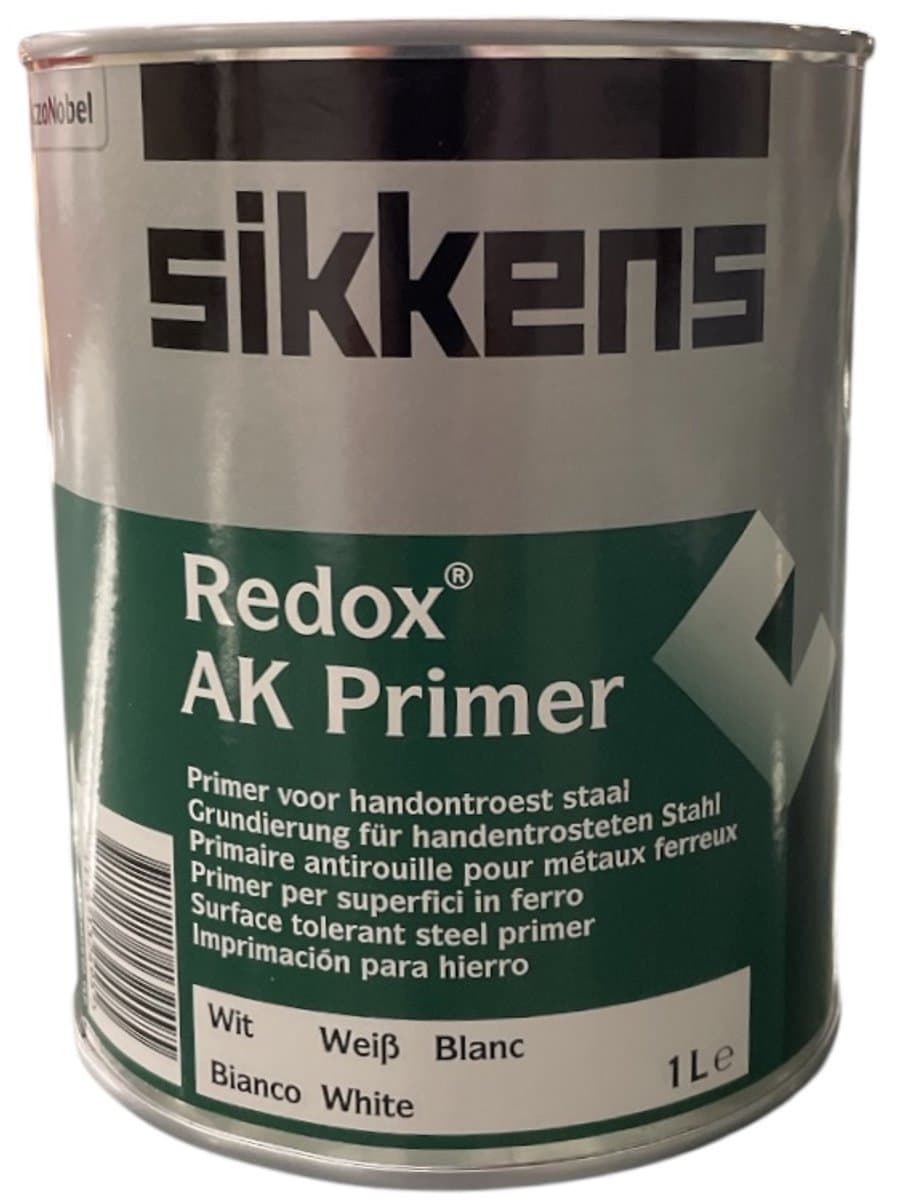Sikkens Redox AK Primer - Roestwerende solventgedragen metaal primer - 1 L - Wit