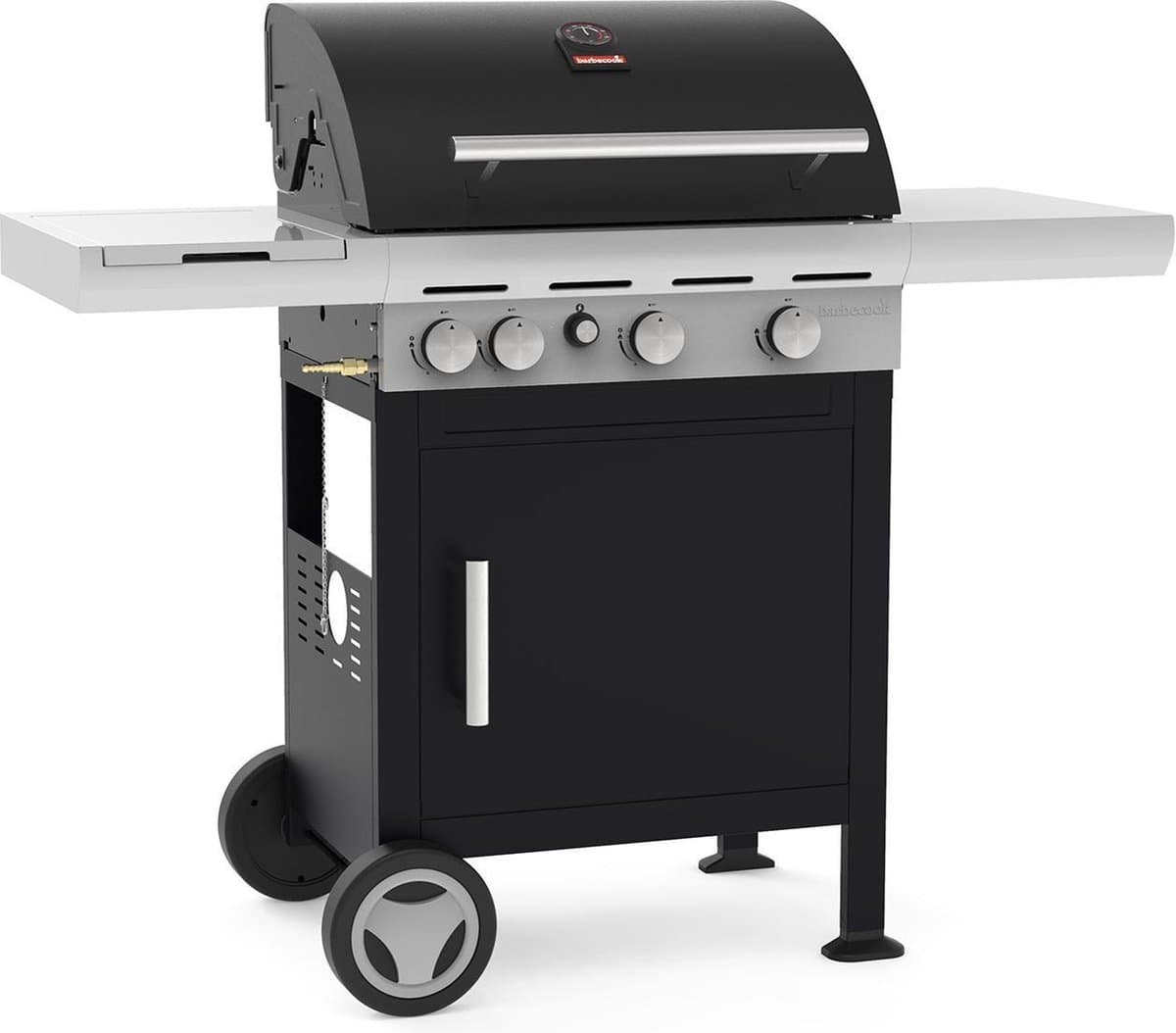 Barbecook Spring 3212 - Gas BBQ barbecue - 3 Branders - Met zijbrander - 1 vaste zijtafel - Kar met opbergruimte