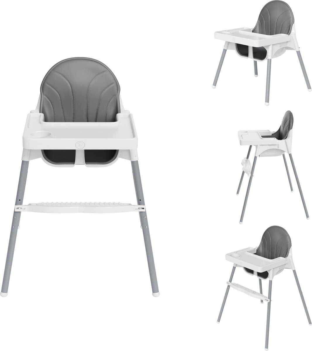 Liefjes & Co Kinderstoel - Eetstoel Baby – Inclusief Kussen – Verstelbare Baby Eetstoel – 2 in 1 & Peuterstoel – Wit