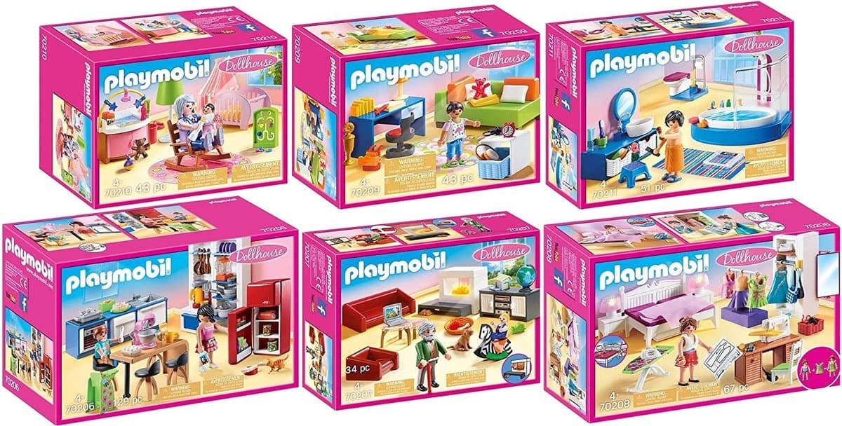 Dollhouse Set van 6 onderdelen 70206 + 70207 + 70208 + 70209 + 70210 + 70211