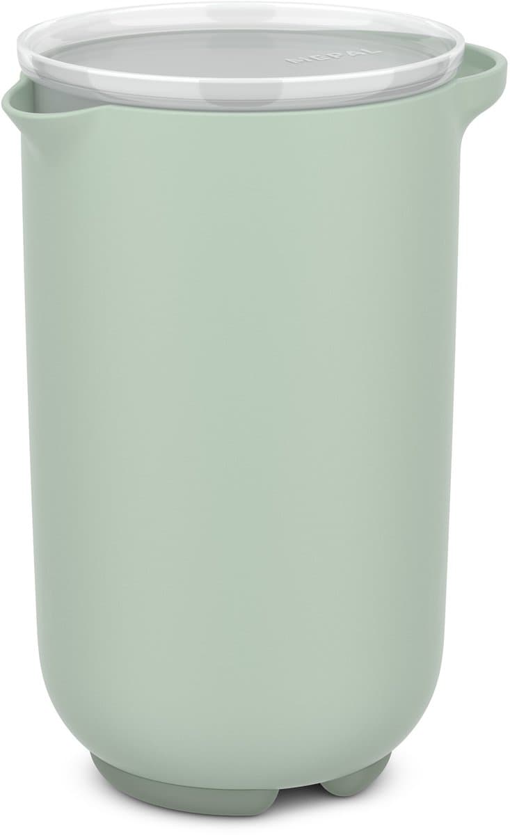 Mepal Mixbeker met deksel Chef it - 1 l - Past in de koelkastdeur - Magnetron- en vaatwasmachinebestendig - Bakspullen - Nordic sage