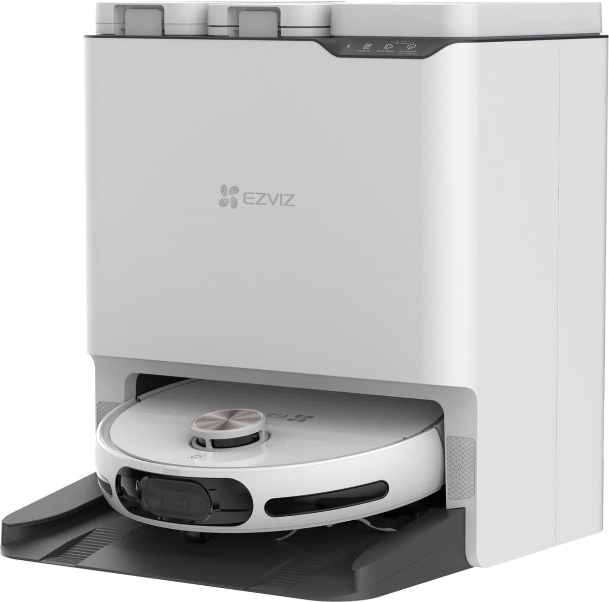 EZVIZ RS20 Max - Robotstofzuiger met Dweilfunctie, 13.000Pa Zuigkracht, Automatische Leeg & Reinigingsstation - AI-Obstakelvermijding - Compatibel met Google Assistant & Alexa